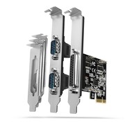 AXAGON PCEA-PSN Kontroler PCIe 1x port równoległy LPT + 2x port szeregowy RS232 250 kbps, w zestawie SP & LP AXAGON