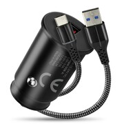 everActive Ładowarka samochodowa CC-15QC QC3.0 18W 1XUSB + kabel USB-C 1m everActive