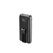 Gembird PowerBank 20000mAh ze zintegrowanymi kablami QC 3.0 LCD 20W czarny Gembird