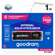 GOODRAM Dysk SSD PX700 1TB M.2 PCIe 2280 4x4 7400/6500MB/s GOODRAM