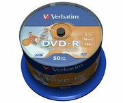 Verbatim DVD-R 16x 4.7GB 50P CB PRINTABLE 43533 Verbatim