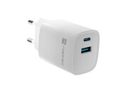 Natec Ładowarka sieciowa Ribera GAN 1X USB-A + 1X USB-C 30W Biała Natec