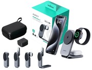 AUKEY LC-MC312 Slim 3w1 ładowarka bezprzewodowa MagSafe Qi2 15W + ładowarka PD 30W + Etui AUKEY