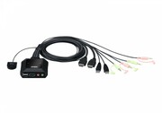 ATEN Przełącznik KVM z 2 portami USB 4K HDMI ze zdalnym selektorem portów ATEN