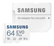 Samsung Karta pamięci microSD MB-MC64SA EU EVO Plus 64GB + adapter Samsung
