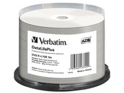 Verbatim DVD-R 16x 4.7GB 50P CB Printable AZO DL+ NO ID Verbatim