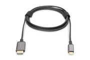 Digitus Kabel adapter HDMI 4K 30Hz na USB Typ C 3.1 metalowa obudowa HQ czarny 1.8m Digitus