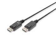 Digitus Kabel połączeniowy DisplayPort z zatrzaskami 1080p 60Hz FHD Typ DP/DP M/M czarny 5m Digitus