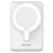Savio Powerbank 10000 mah magnetyczny biały BA-13 Savio