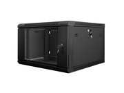 Lanberg Szafa instalacyjna wisząca 19 cali 6U 600X600mm czarna (drzwi szklane) Lanberg