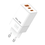 Beline Ładowarka siciowa 65W GaN 2xUSB-C+USB-A bez kabla Biała Beline