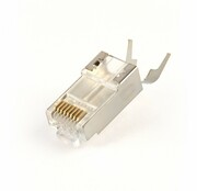 Gembird Wtyk modułowy przelotowy ekranowany CAT7 15u złocony, 100 szt. w opakowaniu Gembird
