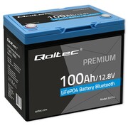 Qoltec Akumulator LiFePO4 Litowo-Żelazowo-Fosforanowy | 12.8V | 100Ah | 1280Wh | Bluetooth | BMS Qoltec