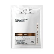 APIS CoffeeShot Biorewitalizująca maska algowa z kwasem kawowym i ziarenkami kawy 20g APIS