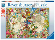 Ravensburger Polska Puzzle 3000 elementów Flora i Fauna. Mapa Świata Ravensburger Polska Producent