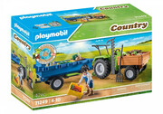 Playmobil Zestaw z figurką Traktor z przyczepą 4496