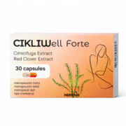 CikliWell Forte Menopauza – Czerwona Koniczyna, Pluskwica Groniasta, Izoflawony 30 kaps. Herbin