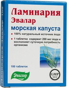 Laminaria Japonica (algi morskie) - Jod naturalny 100 tab. Evalar Evalar Ru
