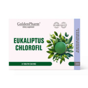 Eukaliptus + Chlorofil do ssania Odpowiednik Chlorofillipt 24 tab. Golden Pharm