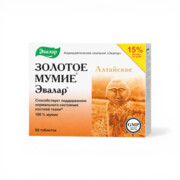 Złote Mumio Oczyszczone Ałtajskie Evalar 60 tabletek 200 mg Evalar Ru