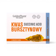 Kwas Bursztynowy MEGA DAWKA - Metabolizm, Odporność - 150 mg 50 tab. Golden Pharm