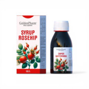 Syrop z Dzikiej Róży 100 ml – Ekstrakt Rosa Canina , Naturalne Źródło Wit. C. Golden Pharm