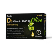 Witamina D3 4000 IU – Odporność, Kości, Oliwa Extra Virgin 60 kapsułek Herbin