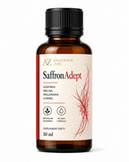 SaffronAdept 50ml- szafran, waleriana, melisa i chmiel- krople. Akademia Ziół Filip Woźniak