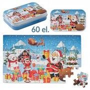 ŚWIĄTECZNE PUZZLE 60 ELEMENTÓW W PUSZCZE Z GRAFIKĄ PREZENT DLA DZIECI PromoFriends