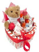 TORCIK KINDER SERCE WALENTYNKOWY SŁODKI TORT KINDER Maskotka 16cm PromoFriends