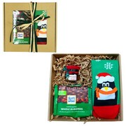 ZESTAW UPOMINKOWY Prezentowy zielony ŚWIĄTECZNY SKARPETKI, MIODEK, CZEKOLADA PromoFriends