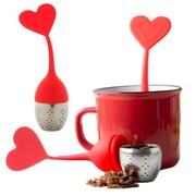 ZAPARZACZ DO HERBATY ZIÓŁ SERCE Silikonowy czerwony Midocean