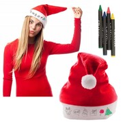 CZAPKA MIKOŁAJA DO KOLOROWANIA +KREDKI PromoFriends
