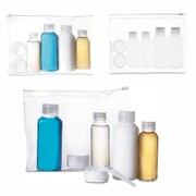 ZESTAW BUTELECZEK NA PŁYNY PODRÓŻNY DO SAMOLOTU 100ml, 50ml, 10ml w KOSMETYCZKA PromoFriends