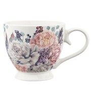 KUBEK FILIŻANKA DUŻA 400ml do Kawy Herbaty KWIATY Porcelan New Bone Altom