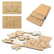 PUZZLE do kolorowania z kartonu z recyklingu, 2 wzory w komplecie PromoFriends