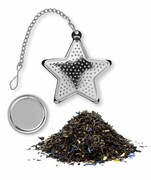 ZAPARZACZ do herbaty GWIAZDKA ze stali nierdzewnej z mini talerzykiem Midocean