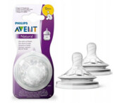 AVENT Smoczek do karmienia NATURAL 0+ noworodek FIRST FLOW (2szt) Philips