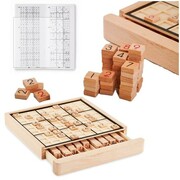DREWNIANA GRA SUDOKU 99 PONUMEROWANYCH DREWNIANYCH PŁYTEK Midocean