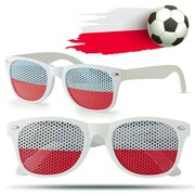 Okulary Kibica POLSKA biało-czerwone EURO2024 PromoFriends