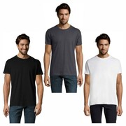 KOSZULKA MĘSKA 100% BAWEŁNA 190g T-SHIRT BIAŁY, SZARY, CZARNY 3-PAK SOL'S IMPERIAL Sol's Paris