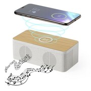 GŁOŚNIK BLUETOOTH z Ładowarką INDUKCYJNĄ 10W Ekologiczny ze słomy przenisznej PromoFriends