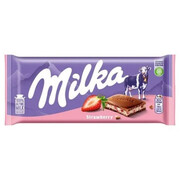 Czekolada Milka mleczna truskawkowa 100g. Milka