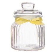 SŁOIK DO PRZECHOWYWANIA 650 ML DEKORACYJNY Z ŻÓŁTĄ KOKARDKĄ PromoFriends