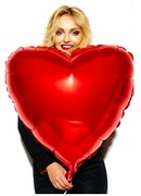 BALON SERCE 61cm Foliowy czerwony na Hel WALENTYNKI 1SZT PromoFriends