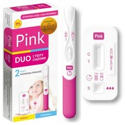 Test Ciążowy PINK DUO 2 testy ciążowe płytkowy + strumieniowy Pink