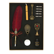 Gaira® Pióro kaligraficzne 70824 z woskiem uszczelniającym, Kolor czerwony Gaira®