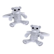 Gaira® Spinki do mankietów Miś pluszowy 392318, Kolor srebrny Gaira®