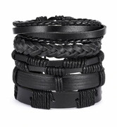 Gaira® Skórzana bransoleta 35630, Kolor skóry czarny Gaira®