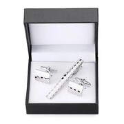 Gaira® Spinki do mankietów i do krawata 70942, Kolor srebrny Gaira®